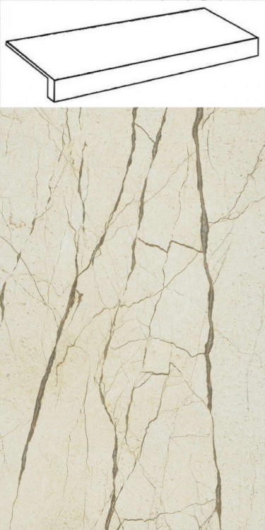Италон Шарм Делюкс Крим Ривер Ступень Фронт / Italon Charme Deluxe Cream River Scale Front 33x120 Италон Шарм Делюкс Крим Ривер Ступень Фронт / Italon Charme Deluxe Cream River Scale Front 33x120
