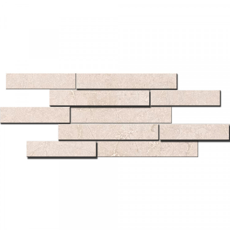 Мозаика Ametis Marmulla Dark Beige MA03 Muretto-3D 28x78,5 Непол./Полир.