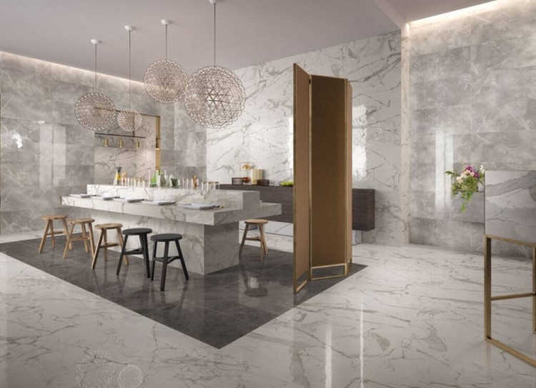 Италон Шарм Эво Статуарио Ступень Фронт / Italon Charme Evo Statuario Scale Front 33x120