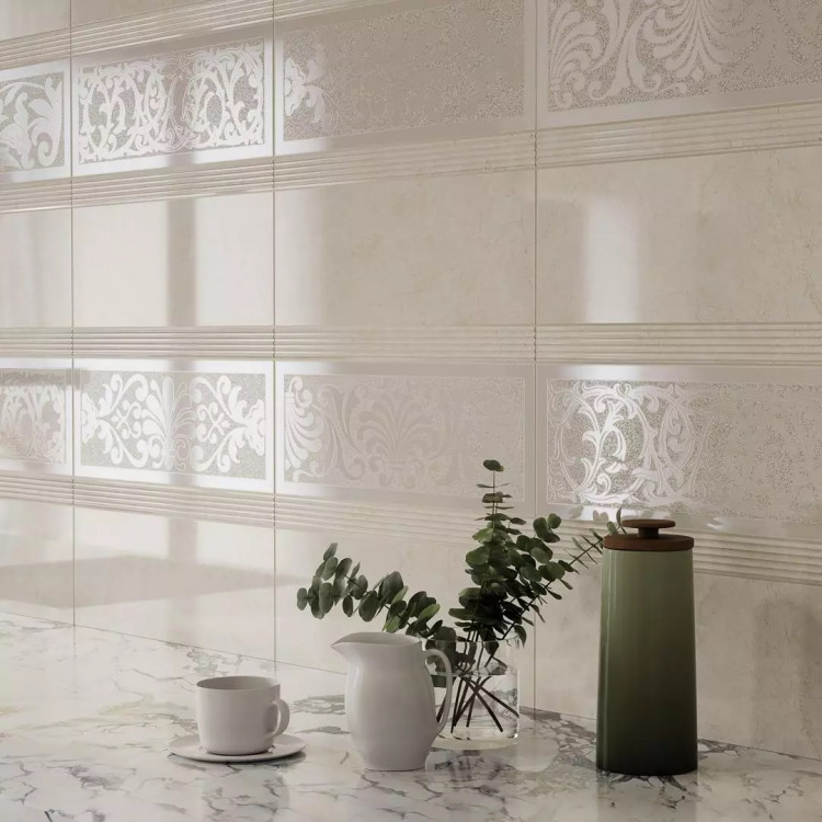Керамическая плитка Керама Марацци Kerama Marazzi HGD\B503\15147 МОНСАНТУ ДЕКОР 2 серый светлый глянцевый 15x40