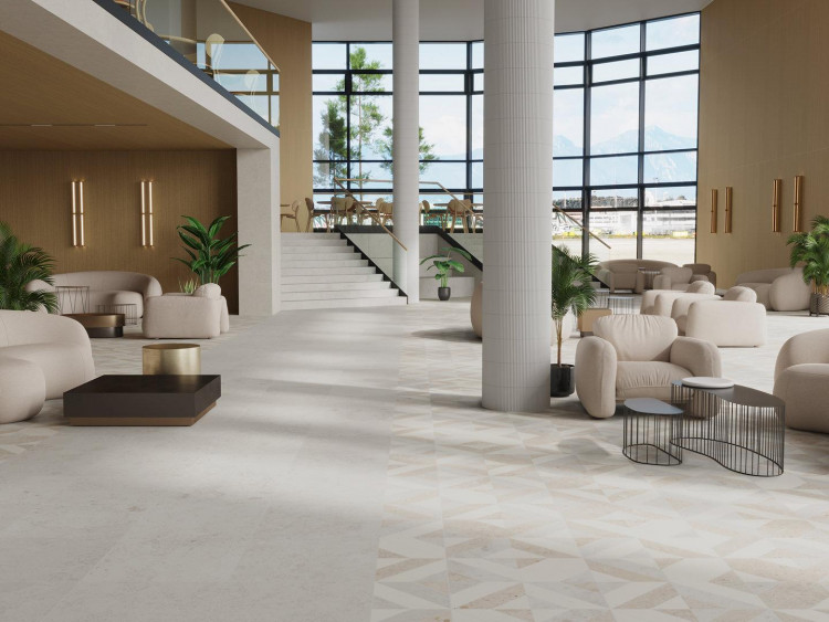 Керамогранит Керама Марацци Kerama Marazzi ID125 ПРО ЛАЙМСТОУН декор бежевый матовый 60x60