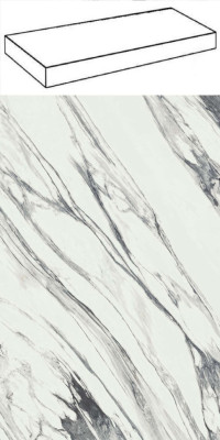 Италон Шарм Делюкс Статуарио Фантастико Ступень Угловая / Italon Charme Deluxe Statuario Fantastico Angle 33x80