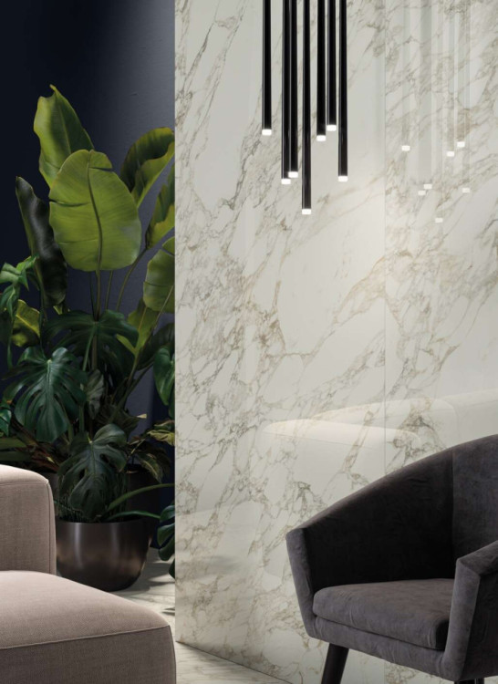 Италон Шарм Делюкс Арабескато Уайт Люкс / Italon Charme Deluxe Arabescato White Lux 120x278