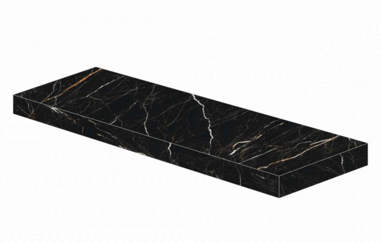 Керамогранит Атлас Конкорд АЛЛЮР ИМПЕРИАЛ БЛЭК СТУПЕНЬ УГЛОВАЯ Лап / Atlas Concorde Allure Imperial Black Scalino Angolare Lap 33x80