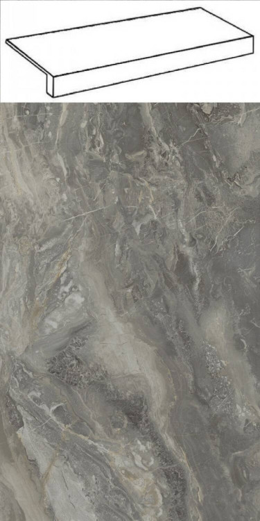 Италон Шарм Делюкс Гриджио Оробико Ступень Фронт / Italon Charme Deluxe Grigio Orobico Scale Front 33x160 Италон Шарм Делюкс Гриджио Оробико Ступень Фронт / Italon Charme Deluxe Grigio Orobico Scale Front 33x160
