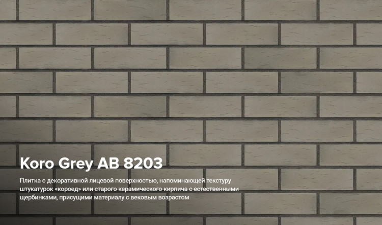 Клинкерная плитка Terramatic Koro Grey / Терраматик Коро Грэй АB 8203
