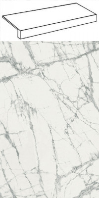 Италон Шарм Делюкс Инвизибл Уайт Ступень Фронт / Italon Charme Deluxe Invisible White Scale Front 33x160